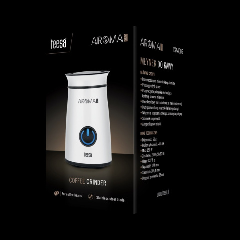 ELEKTRYCZNY MŁYNEK DO MIELENIA KAWY AROMA G50 150W ELEKTRYCZNY MŁYNEK DO MIELENIA KAWY AROMA G50 150W
