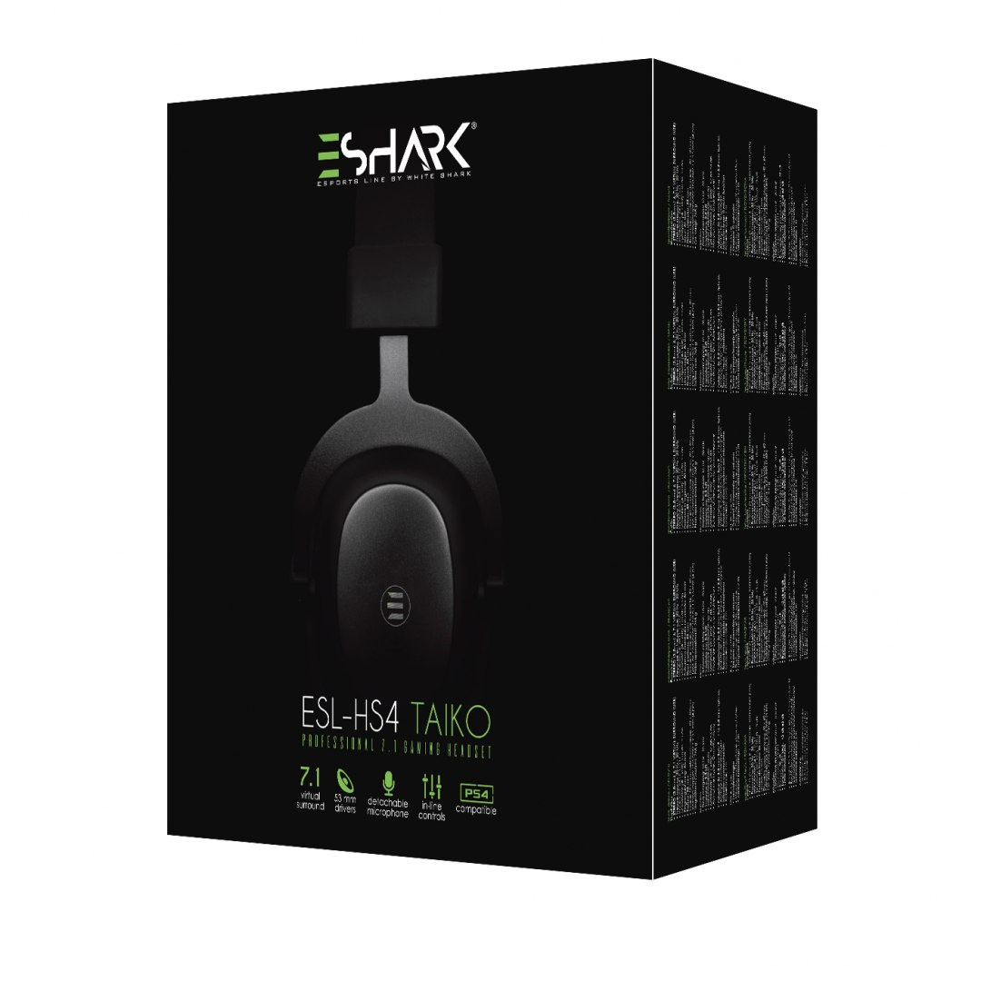 ESHARK SŁUCHAWKI GAMINGOWE DLA GRACZY Z MIKROFONEM ESHARK SŁUCHAWKI GAMINGOWE DLA GRACZY Z MIKROFONEM