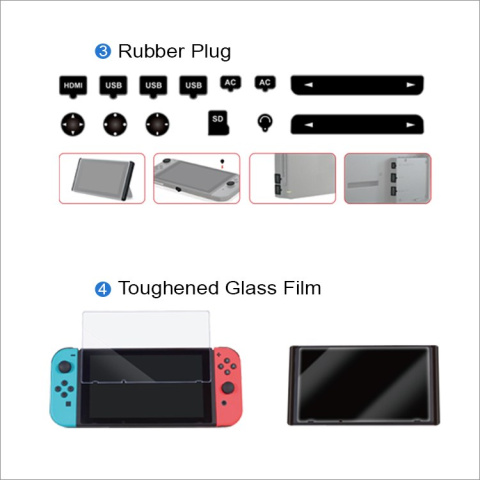FUTERAŁ ETUI ZESTAW 4w1 NINTENDO SWITCH FUTERAŁ ETUI ZESTAW 4w1 NINTENDO SWITCH