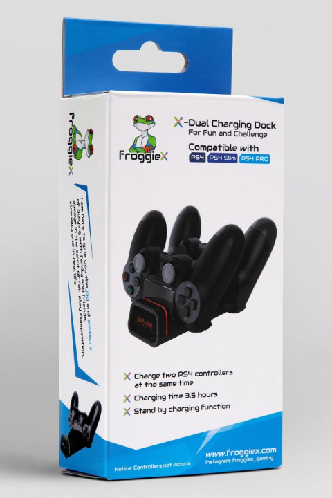 ŁADOWARKA STACJA DOKUJĄCA 2xPAD PS4 FROGGIEX ŁADOWARKA STACJA DOKUJĄCA 2xPAD PS4 FROGGIEX