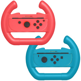 Uchwyt kierownica etui na Joy-Con Nintendo Switch/OLED niebieski i czerwony