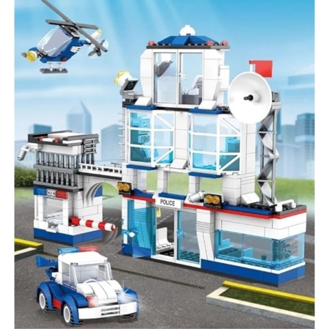 City Police Station: Helikopter i Wóz Policyjny City Police Station: Helikopter i Wóz Policyjny