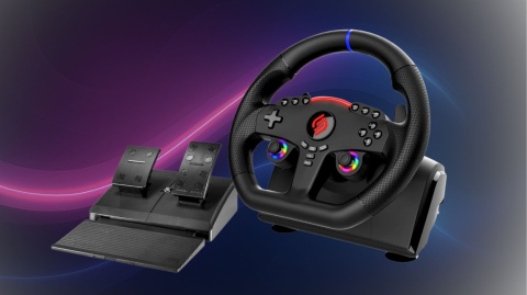 Kierownica gamingowa 270 GT-5 z pedałami i LED