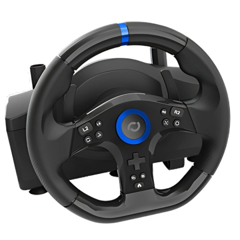 Kierownica wyścigowa do PS5 i PC z pedałami - 270° z ergonomicznym uchwytem i dźwignią biegów