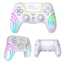 Kontroler bezprzewodowy PS5 biały Froggiex DualSense RGB, funkcją Turbo, programowalne przyciski