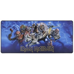 Podkładka XXL Iron Maiden 900x400 mm – gamingowa mata pod mysz i klawiaturę, Eddie, antypoślizgowa, 3 mm
