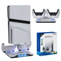 Podstawka chłodząca i stacja ładująca do PS5 / PS5 Slim / PS5 Pro – wentylatory, LED, USB