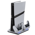 Podstawka chłodząca i stacja ładująca do PS5 / PS5 Slim / PS5 Pro – wentylatory, LED, USB