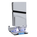 Podstawka chłodząca i stacja ładująca do PS5 / PS5 Slim / PS5 Pro – wentylatory, LED, USB