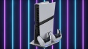 Podstawka chłodząca i stacja ładująca do PS5 / PS5 Slim / PS5 Pro – wentylatory, LED, USB