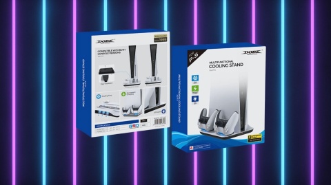 Podstawka chłodząca i stacja ładująca do PS5 / PS5 Slim / PS5 Pro – wentylatory, LED, USB Podstawka chłodząca i stacja ładująca do PS5 / PS5 Slim / PS5 Pro – wentylatory, LED, USB