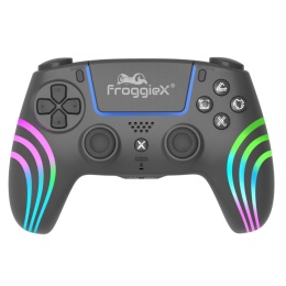Kontroler bezprzewodowy PS5 Froggiex czarny DualSense, RGB, Turbo, programowalne przyciski