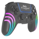 Kontroler bezprzewodowy PS5 Froggiex czarny DualSense, RGB, Turbo, programowalne przyciski