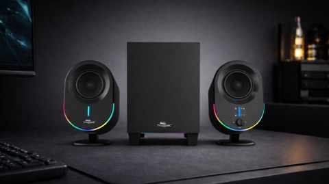 Głośniki gamingowe 2.1 z LED