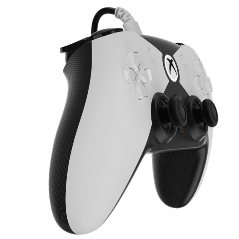 Przewodowy kontroler Xbox Series X/S, Xbox One i PC, programowalne przyciski, kontroler z czujnikami Halla- biały