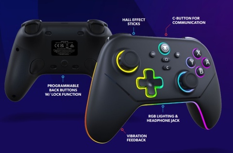 SNAKEBYTE Bezprzewodowy kontroler LED Nintendo 2