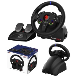 SUBSONIC Kierownica gamingowa z pedałami i LED - PS5 i PC