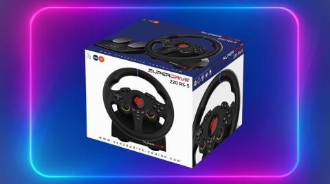 SUBSONIC Kierownica gamingowa z pedałami i LED - PS5 i PC