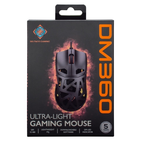 Ultra-lekka mysz gamingowa 47 g 12 400 DPI PixArt 3327 FPS RGB USB