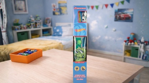 Mata do zabawy dla dzieci Hot Wheels duży tor wyścigowy + samochodzik
