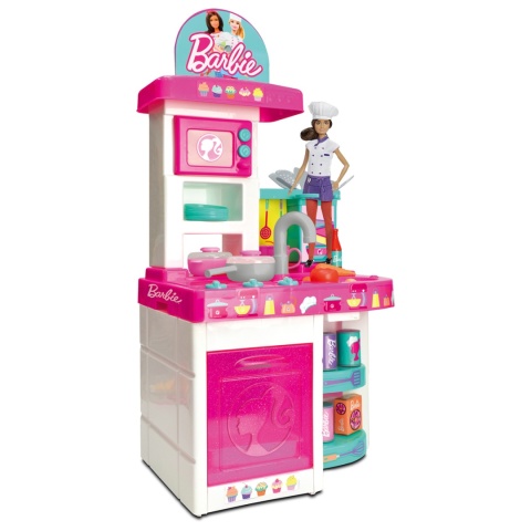 Kuchnia Barbie ToyShock dla dzieci interaktywna zestaw 40 akcesoriów
