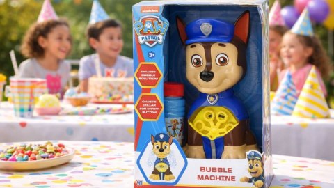 Maszyna do baniek mydlanych Psi Patrol Chase Bubble Machine dla dzieci
