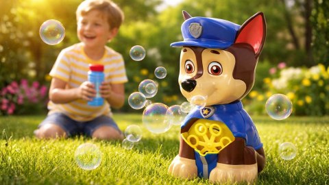 Maszyna do baniek mydlanych Psi Patrol Chase Bubble Machine dla dzieci
