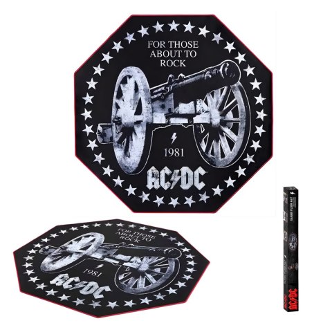 Mata pod fotel gamingowa AC/DC wodoodporna antypoślizgowa Rock'n'Roll 100cm