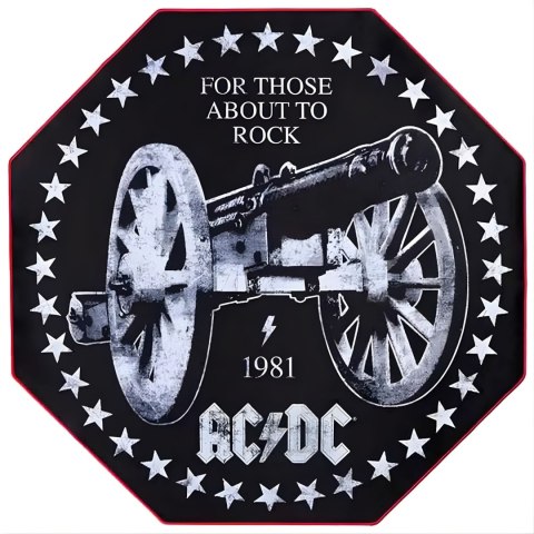 Mata pod fotel gamingowa AC/DC wodoodporna antypoślizgowa Rock'n'Roll 100cm