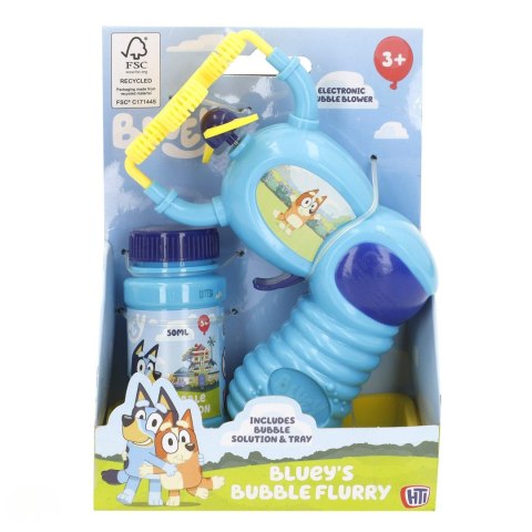 Pistolet do baniek mydlanych Bluey Bubble Flurry dla dzieci maszynka
