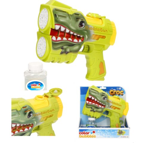Pistolet do baniek mydlanych Dinozaur maszynka strzelająca bańkami