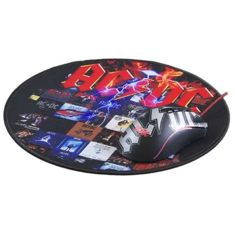Podkładka pod mysz AC/DC duża Ø30 cm gamingowa rockowa antypoślizgowa