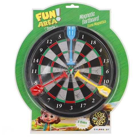 Tarcza magnetyczna do rzutek dwustronna dla dzieci FUN AREA rzutki dart