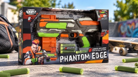 BLASTER NA STRZAŁKI PIANKOWE HIP SHOT FJ8054 6 SZT ZASIĘG 18 M 8+