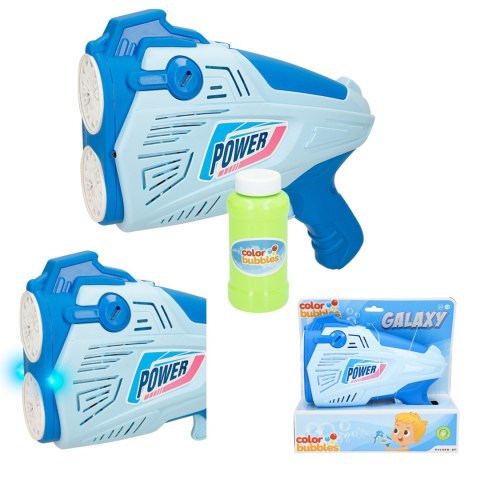 ELEKTRYCZNY PISTOLET DO BANIEK LED COLOR BUBBLES GALAXY AUTOMATYCZNY 24CM