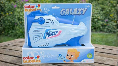 ELEKTRYCZNY PISTOLET DO BANIEK LED COLOR BUBBLES GALAXY AUTOMATYCZNY 24CM
