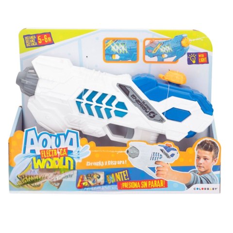 ELEKTRYCZNY PISTOLET NA WODĘ DLA DZIECI AQUA WORLD LED AUTOMATYCZNY 32CM