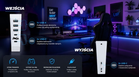 Hub USB PS5 Slim i Pro