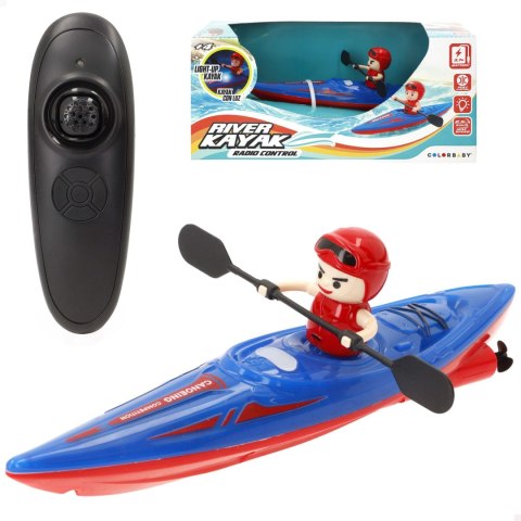 Kajak zdalnie sterowany RC 2.4GHz łódka motorówka River Kayak figurka LED