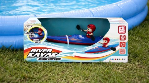 Kajak zdalnie sterowany RC 2.4GHz łódka motorówka River Kayak figurka LED