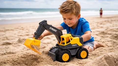 Koparka zabawkowa dla dzieci Color Baby plastikowa ruchome ramie duże koła