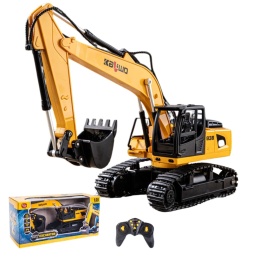 Koparka zdalnie sterowana RC 1:24 2.4 GHz 9CH obrót 360° LED z pilotem