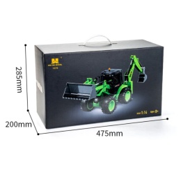 Koparka zdalnie sterowana RC SPYCHACZ 2.4 GHz 9CH podwójne ramie 1:14
