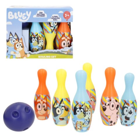 Kręgle dla dzieci Bluey - zestaw bowling 6 kręgli + piłka