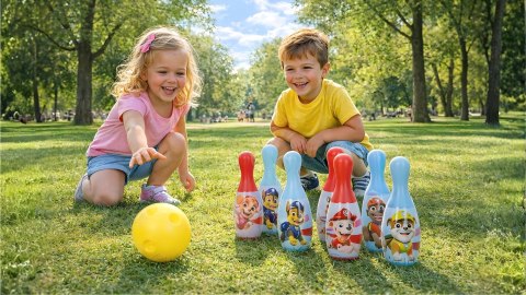 Kręgle zestaw dla dzieci Psi Patrol PAW PATROL - bowling 6 kręgli + piłka