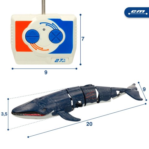 ŁÓDŹ PODWODNA RC WIELORYB SPRAY WHALE 27 MHz łódka ZDALNIE STEROWANY 20 cm