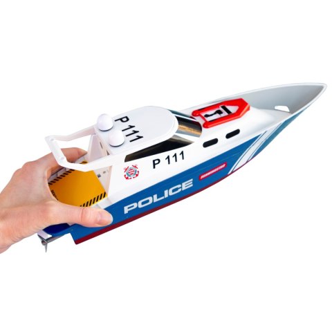 ŁÓDŹ POLICYJNA RC PATROL 2.4GHz 36CM SZYBKA MOTORÓWKA ZDALNIE STEROWANA