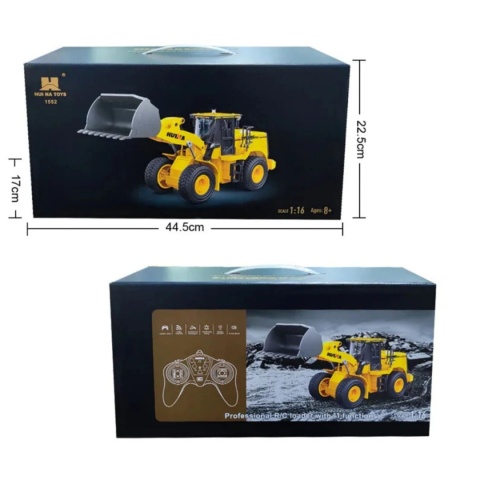 Ładowarka zdalnie sterowana RC 1:16 koparka HUINA 1552 2.4 GHz na pilot