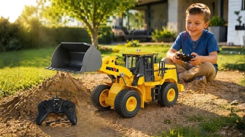 Ładowarka zdalnie sterowana RC 1:16 koparka HUINA 1552 2.4 GHz na pilot
