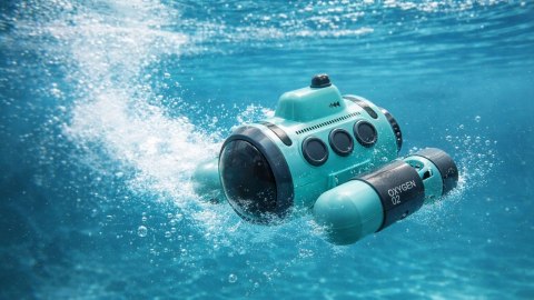 Łódź podwodna zdalniesterowana RC 360° 2.4 GHz wodoodporna światła LED +aku